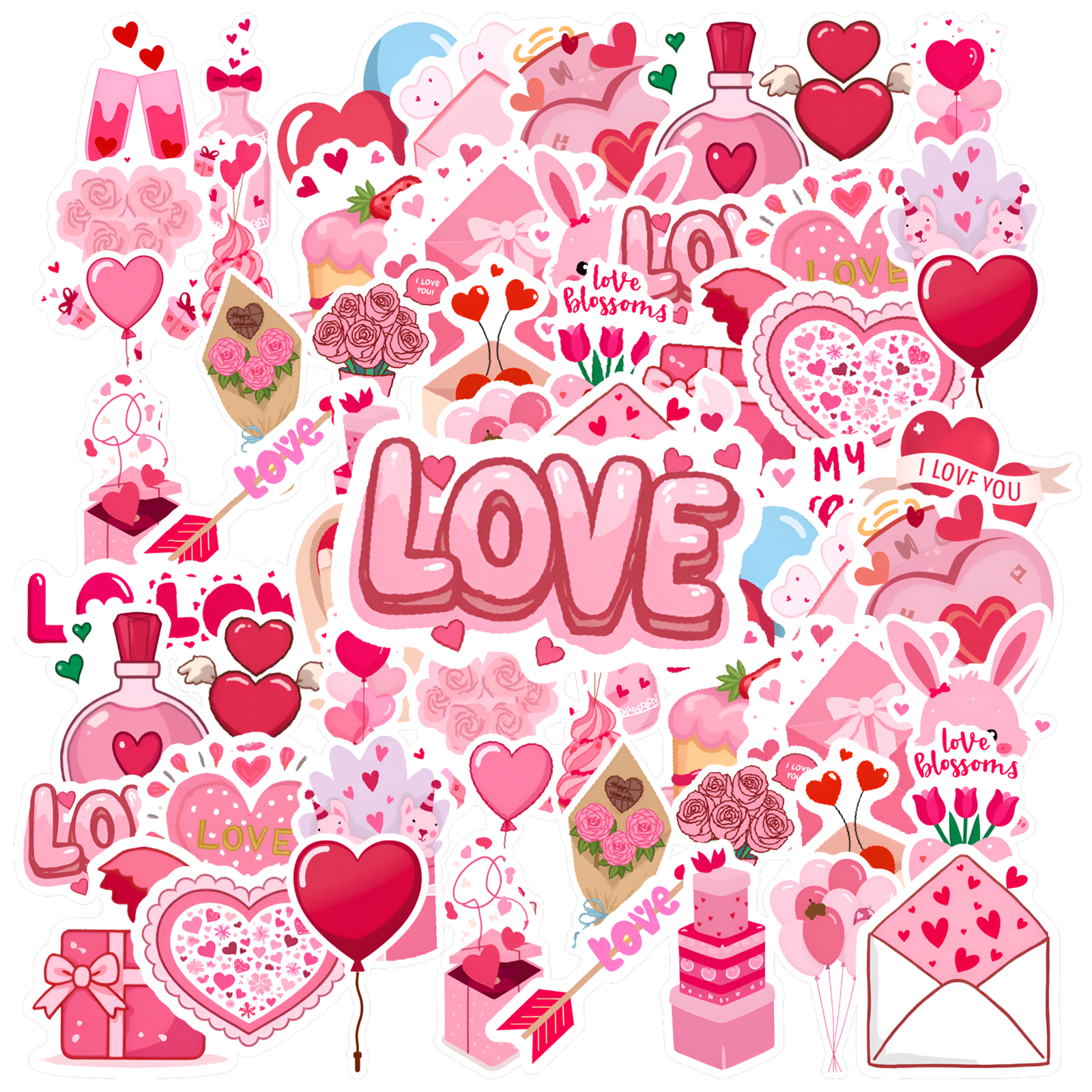 518 Sticker 35pcs-50pcs Cute Stickers Stationery Stickers Lovely Animal Stickers ...