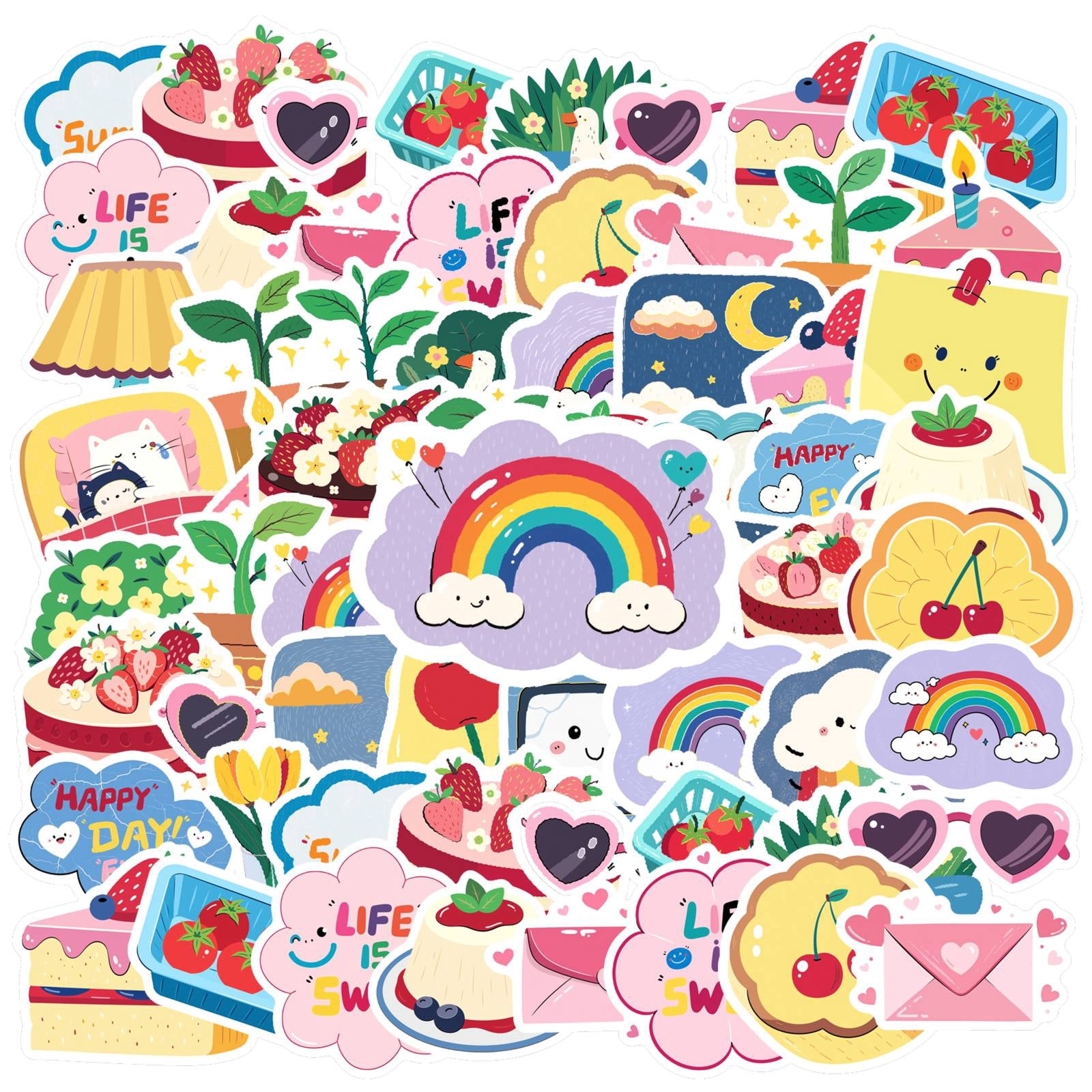 35pcs-50pcs Delightful Stationery Stickers Cute Kids Stickers Funny DIY ...