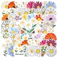thumbnail image 1 of 35pcs-50pcs Floral Stickers Nature Daisy Stationery Stickers Cute Kids Stickers for Laptops Notebooks Fridge, 1 of 9