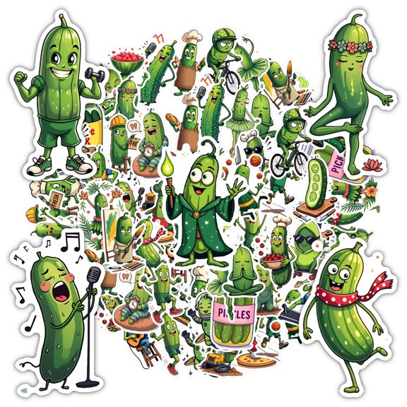 35pcs-50pcs Funny Stickers Stationery Stickers Cartoon Characters Kids Stickers for Laptop Suitcase Phone