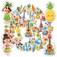 thumbnail image 1 of 35pcs-50pcs Hawaii Stickers Tropical Kids Stickers Beach Waterproof Funny Stickers Pack for Luggage Phone Laptop, 1 of 9