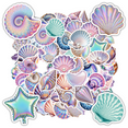 thumbnail image 1 of 35pcs-50pcs Iridescent Stickers Pack Seashell Sticker Marine Stickers Set Nautical Kids Stickers Toy DIY Stickers for Laptops Suitcase, 1 of 9