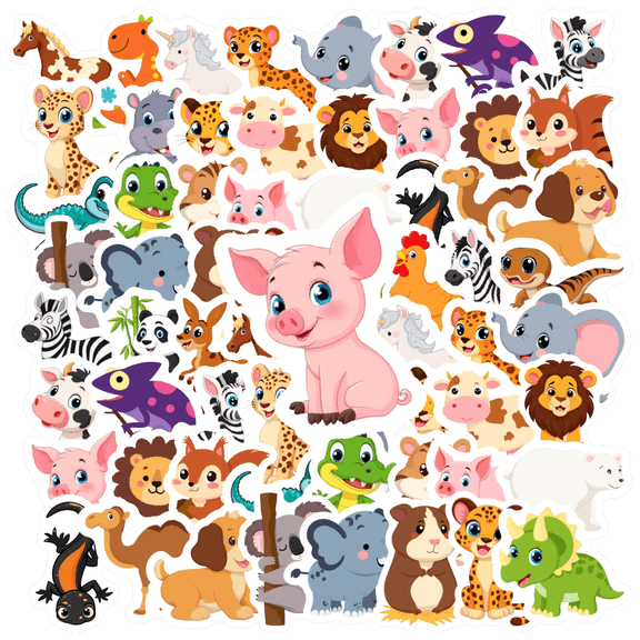 35pcs-50pcs Lovely Stickers Animal Stickers Cute Stickers Funny Stickers for Laptops Notebooks Suitcases