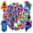 thumbnail image 1 of 35pcs-50pcs Neon Animals Stickers Kids Stickers Neon Space Stickers DIY Stickers for Phone Laptop Suitcase, 1 of 9