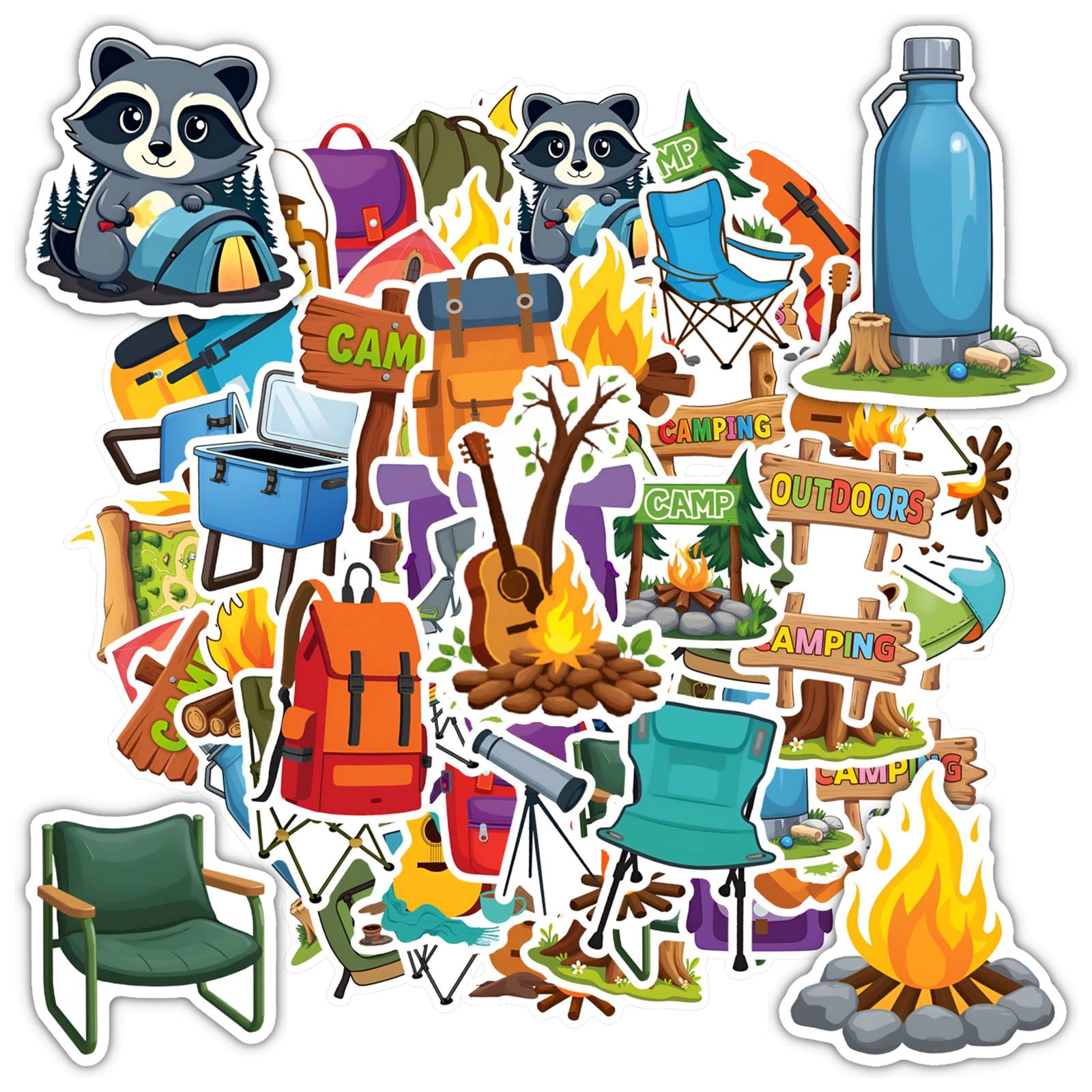 35pcs-50pcs Outdoor Stationery Stickers Kids Funny Stickers DIY ...
