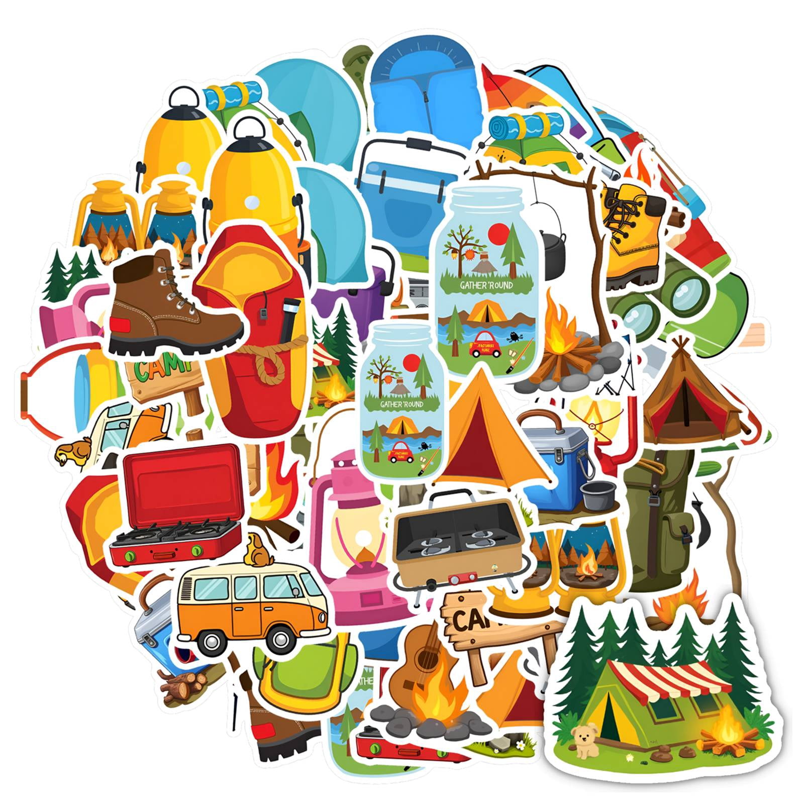 35pcs-50pcs Outdoor Stickers Camping Stickers Adventure Stickers Nature ...