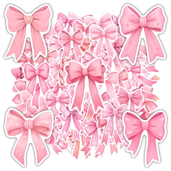 35pcs-50pcs PVC Stickers Stationery Pink Kids Stickers Graffiti Decals for Phone Luggage Laptop