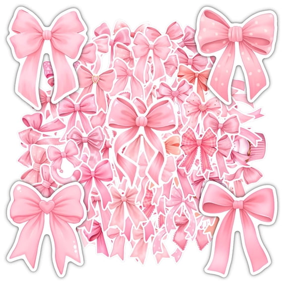 35pcs-50pcs PVC Stickers Stationery Pink Kids Stickers Graffiti Decals for Phone Luggage Laptop