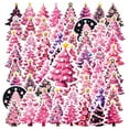 thumbnail image 1 of 35pcs-50pcs Pink Christmas Stationery Stickers Cute Tree Teacher Reward Stickers for Laptop Fridge Phone, 1 of 9