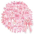 thumbnail image 1 of 35pcs-50pcs Pink Ribbon Stickers Kids Decorative Stickers Bow DIY Stickers for Suitcase Phone Laptop, 1 of 9