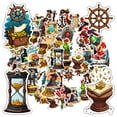 thumbnail image 1 of 35pcs-50pcs Pirate Stickers Treasure Chest Stickers Adventure Kids Stickers for Suitcase Laptop Guitar, 1 of 9