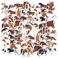 thumbnail image 1 of 35pcs-50pcs Playful Horse Stickers Animal Cartoon Decals Funny Nature Stickers for Suitcases Fridge Laptops, 1 of 9