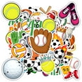 thumbnail image 1 of 35pcs-50pcs Sports Stickers Kids Stickers Sports Pack DIY Stickers for Luggage Laptop Guitar, 1 of 9