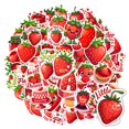 thumbnail image 1 of 35pcs-50pcs Sweet Strawberry PVC Sticker Decals Kids Stickers Stationery Stickers for Fridge Luggage Suitcase, 1 of 9