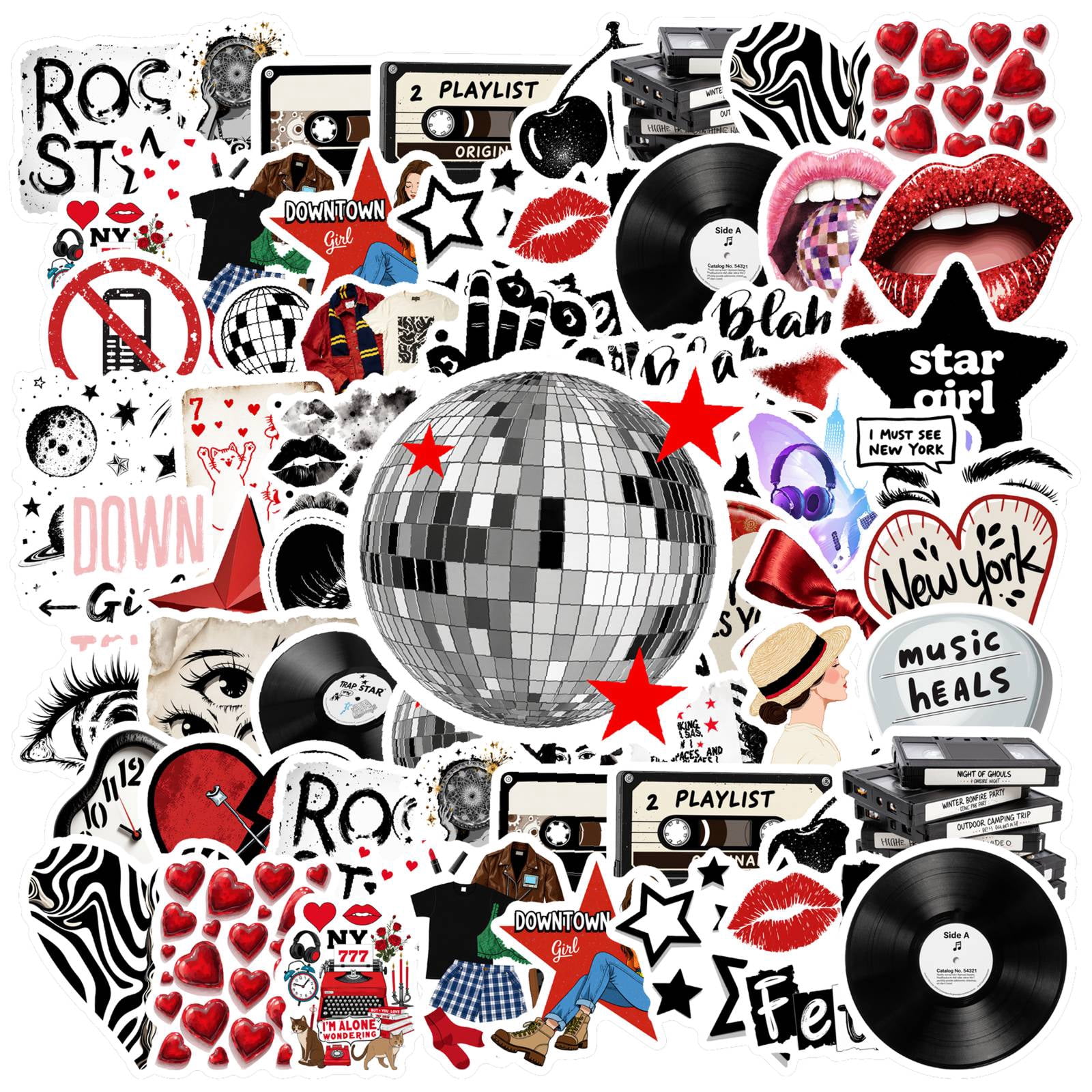 35pcs-50pcs Urban Stickers Vinyl Culture Stickers Retro Fashion Decals ...