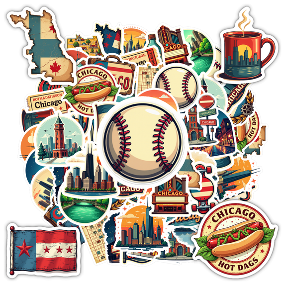 35pcs-70pcs Colorful Stickers City Stickers Fun Stickers Artsy Stickers for Laptops Suitcases Phones