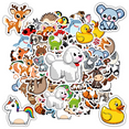 thumbnail image 1 of 35pcs-70pcs Cute Animal Stickers Cartoon Kids Stickers PVC Children Stickers for Phone Guitar Laptop Suitcase, 1 of 9