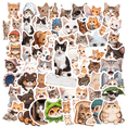 thumbnail image 1 of 35pcs-70pcs Cute Cat Stickers Animal Decals Cartoon Stationery Stickers for Luggage Suitcase, 1 of 9