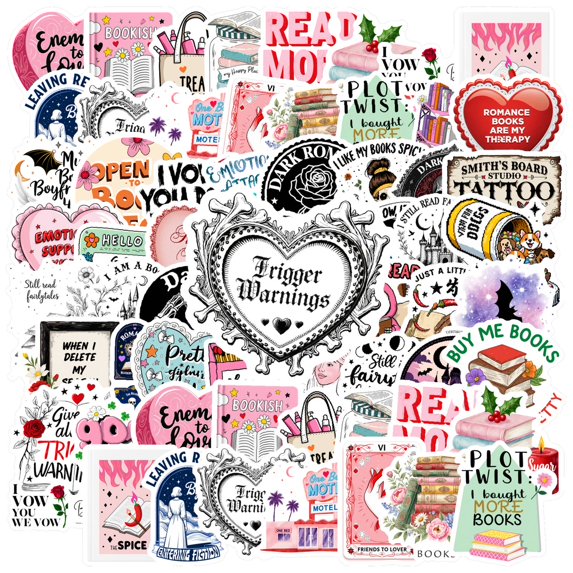 35pcs-70pcs Gothic Stationery Stickers Romantic Teacher Reward Stickers Humorous Animal Stickers for Laptops Suitcases