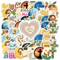 thumbnail image 1 of 35pcs-70pcs Religious Stickers Christian Cross Stickers Biblical Stationery for Laptops Suitcases Notebooks, 1 of 9