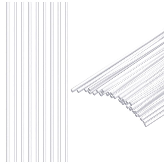 35pcs Acrylic Rods Solid Home Building Decoration Accessories Column Clear 306x3mm