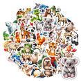 thumbnail image 1 of 35pcs Adorable Animal Stickers Cartoon Kids Sticker Pack for Phone Laptop Suitcase, 1 of 9