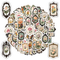 thumbnail image 1 of 35pcs Antique Stationery Stickers Floral PVC Sticker Art Stickers Decals for Laptops Suitcases Notebooks, 1 of 9