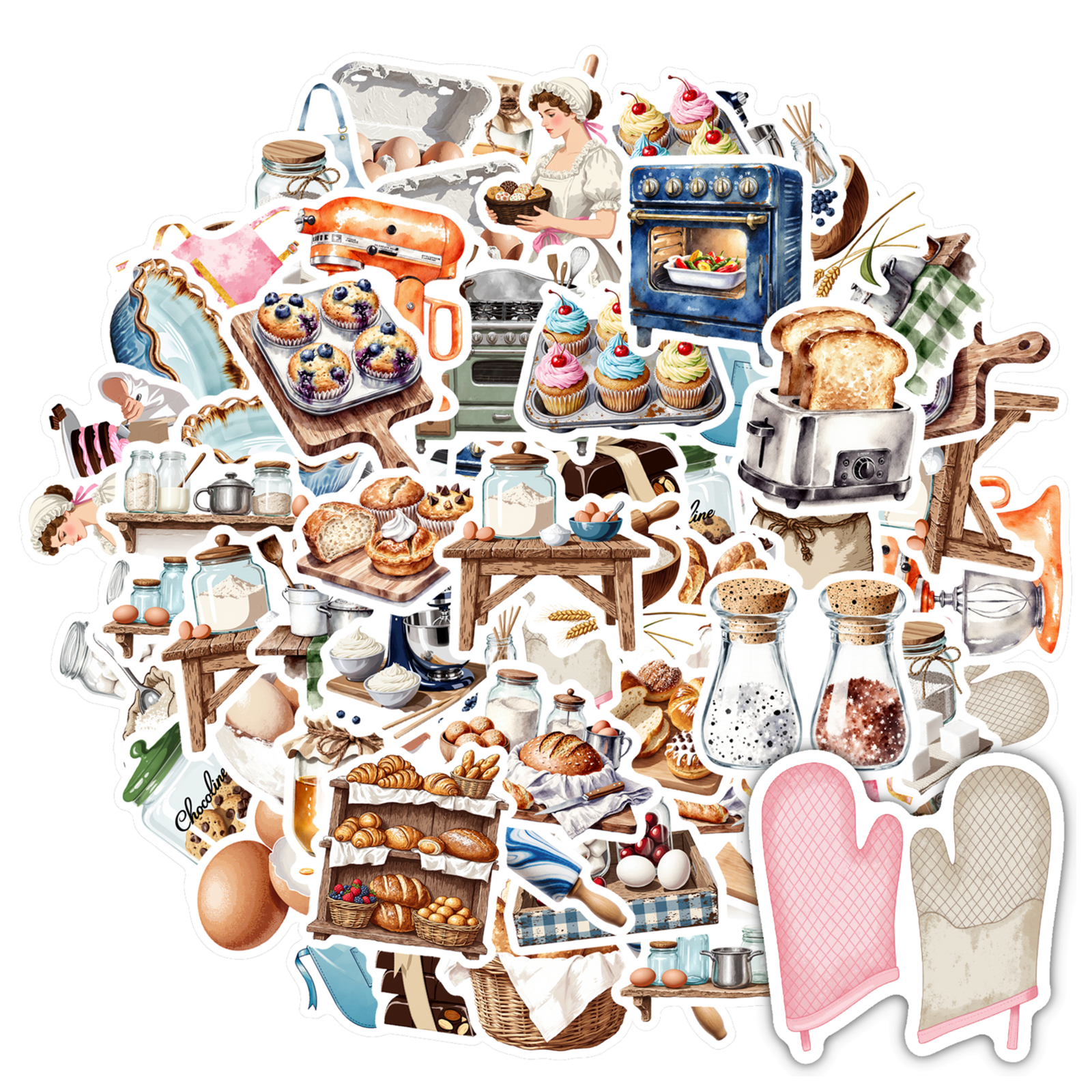 35pcs Baking Stickers Kitchen Stickers Pastry Stickers Funny Stickers ...