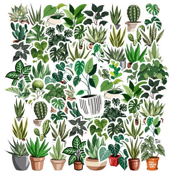 35pcs Botanical Stickers Stationery Stickers Kids Stickers Toy for Laptops Notebooks Suitcase