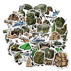 35pcs Camouflage Stickers Military Stationery Stickers Tactical Decals Army Stickers for Notebooks Suitcase