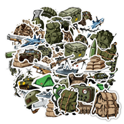 35pcs Camouflage Stickers Military Stationery Stickers Tactical Decals Army Stickers for Notebooks Suitcase