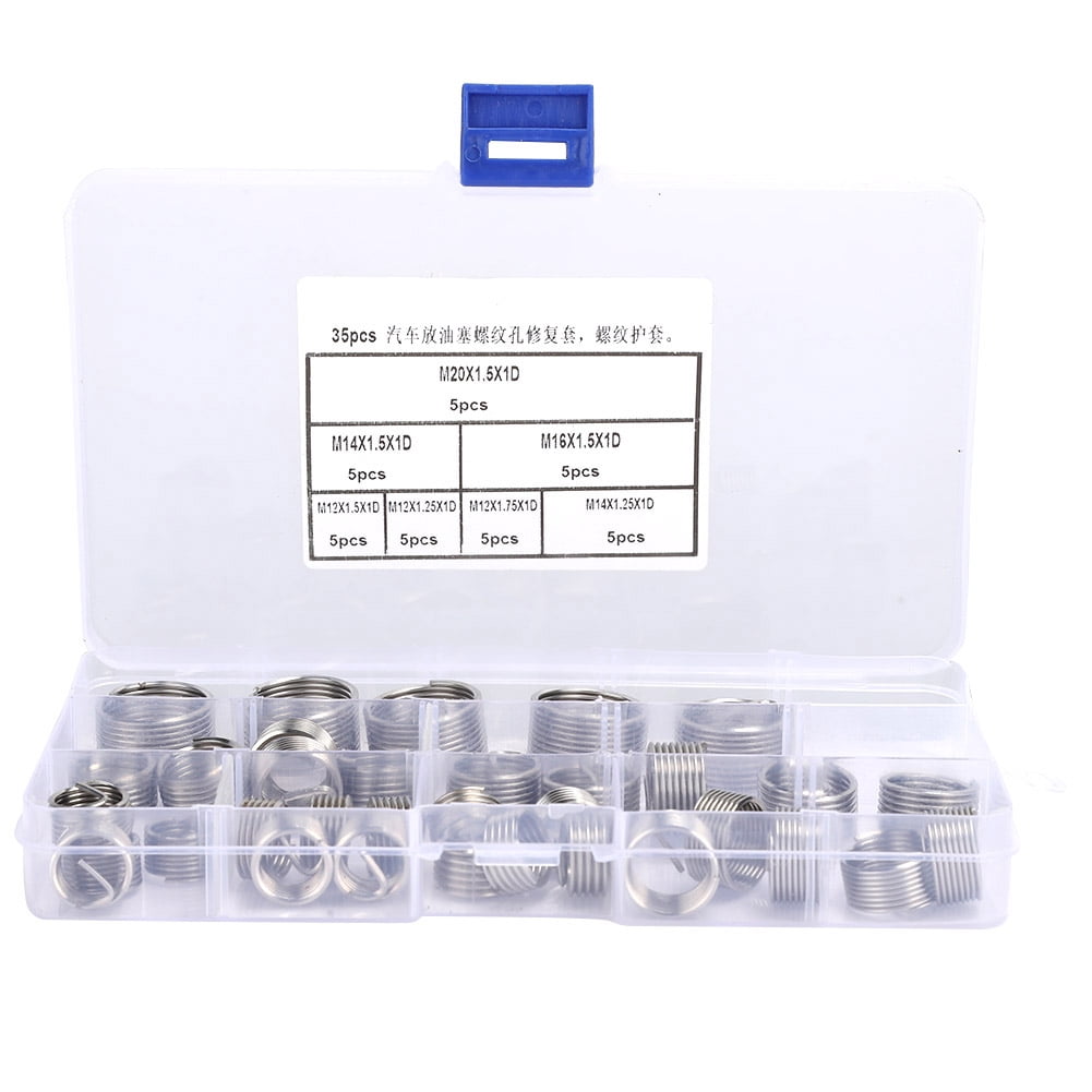 35pcs Car Drain Plug Thread Repair Kit Auto Oil Pan Thread Tap