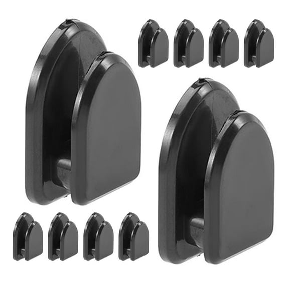 Masteelf Adhesive Car Hook for Storage Use Black ABS PP Material 35 Pieces Small Hooks for Car