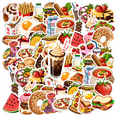 thumbnail image 1 of 35pcs Cartoon Food Stickers Snack Pack Food Stickers Kids Stickers for Suitcase Laptop Guitar, 1 of 9