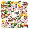 thumbnail image 1 of 35pcs Charming Animal Stickers Cartoon Farm PVC Stickers for Notebooks Laptops Suitcases, 1 of 9