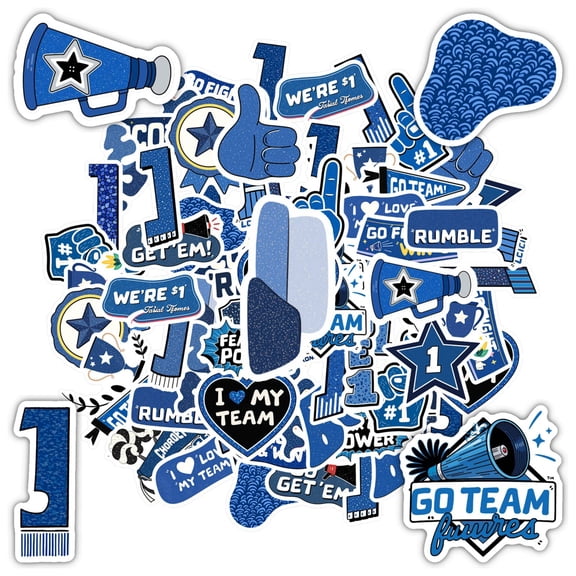 35pcs Cheering Stickers Team Decals Number Decor for Luggage Phone Laptop