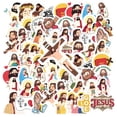 thumbnail image 1 of 35pcs Christianity Stationery Stickers Jesus Faith Stickers Religious Kids Stickers for Laptops Notebooks Suitcases, 1 of 9