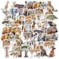 thumbnail image 1 of 35pcs Colorful Animal Stickers Wild Animal Stickers Cartoon Safari Stickers for Suitcases Notebooks Laptops, 1 of 9