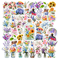 thumbnail image 1 of 35pcs Colorful Floral Stickers Botanical Waterproof Stickers Vintage Flower Stickers for Laptops Suitcases Notebooks, 1 of 9