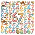 thumbnail image 1 of 35pcs Colorful Numbers Stickers DIY Numbers Animal Stickers for Laptops Suitcase Phone, 1 of 9