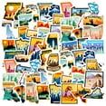thumbnail image 1 of 35pcs Colorful State Decals Travel Stickers Landmark Stickers PVC Graffiti for Suitcases Laptops Guitars, 1 of 9