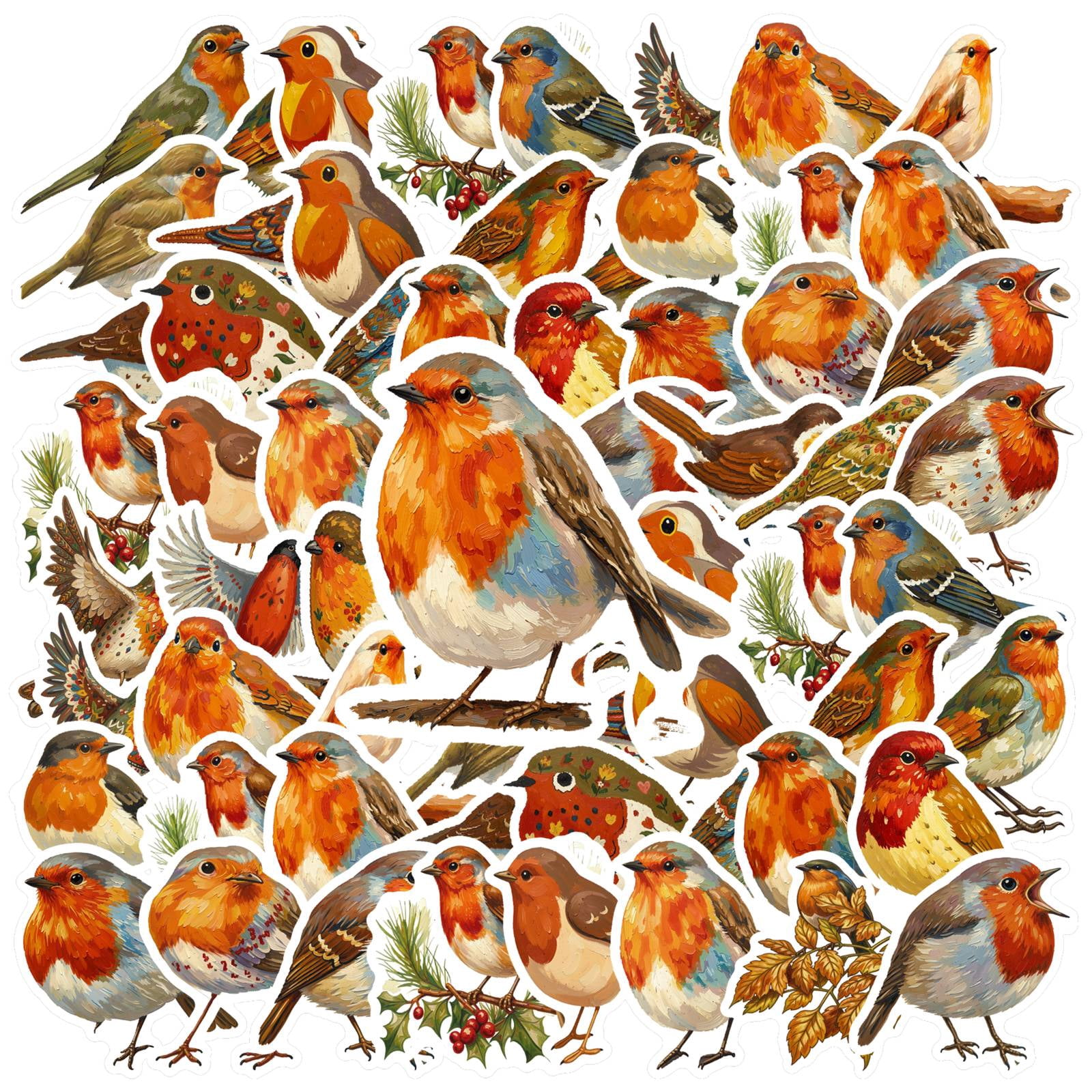 35pcs Colorful Stationery Sticker Bird Kids Stickers PVC Kids Stickers ...
