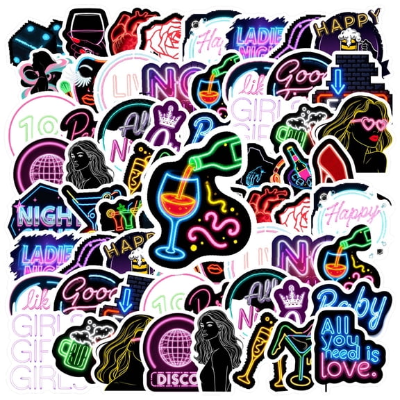 35pcs Colorful Stationery Stickers Creative Kids Stickers PVC Graffiti Decals Funny Stickers for Laptops Suitcase Phone