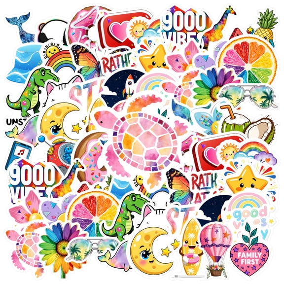 35pcs Colorful Stationery Stickers Cute Teacher Reward Stickers Dinosaur Animal Stickers Funny Animal Kids Stickers for Luggage Laptop Suitcase