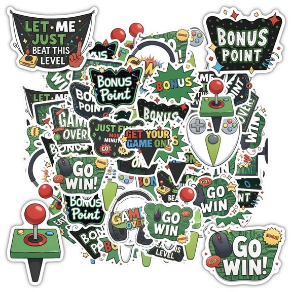 35pcs Colorful Sticker Pack Gaming Stickers Fun Graffiti Stickers for Laptop Suitcase Phone