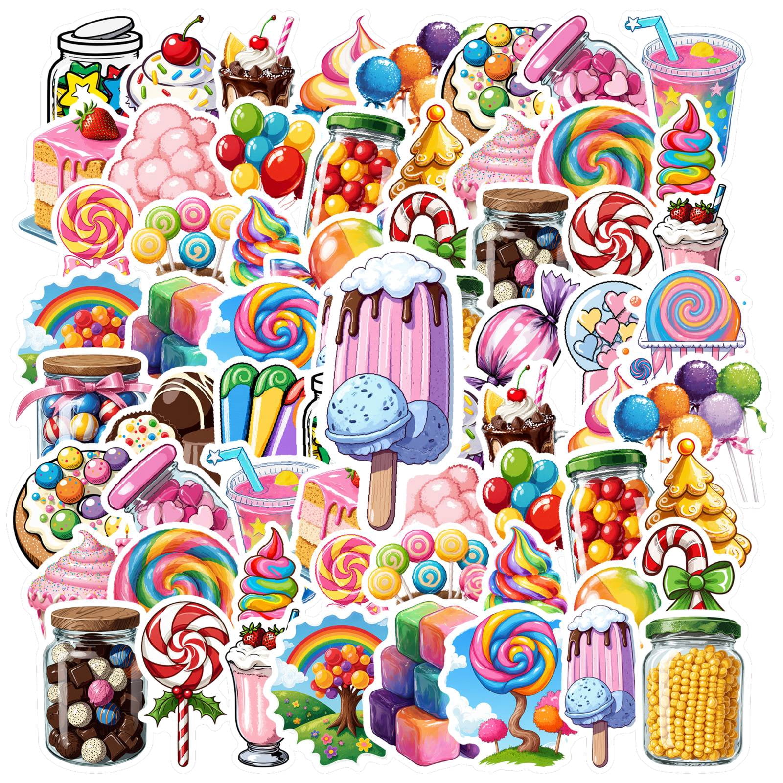 35pcs Colorful Stickers Kids Sweets Stationery Stickers Ice Cream Cute ...
