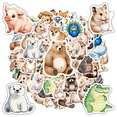 thumbnail image 1 of 35pcs Cuddly Animal Stickers Cute Wildlife Decals Cartoon Animal for Luggage Laptop Notebook, 1 of 9