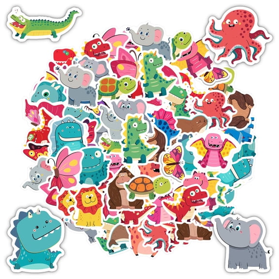 35pcs Cuddly s Stickers Toon DIY Stickers Funny Graffiti Decals  Animal Stickers for Notebooks Luggage Phone Laptops