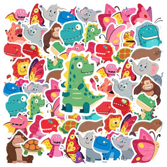 35pcs Cuddly s Stickers Toon DIY Stickers Funny Graffiti Decals  Animal Stickers for Notebooks Luggage Phone Laptops