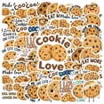 thumbnail image 1 of 35pcs Cute Cookies Kids Stickers Funny Decals PVC Stickers for Laptop Suitcase Fridge, 1 of 9